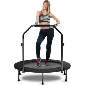 Rebounder Trampoline for Adults with Adjustable Handle