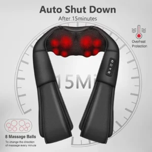 Electric neck and shoulder heating massager